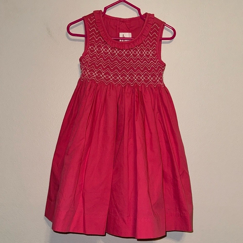 Girls Boutique Smocked Small Pearl Dress